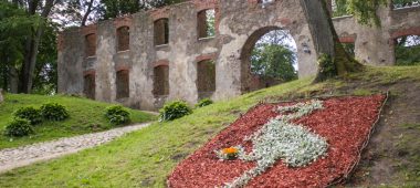 Grobiņa medieval castle with bastions