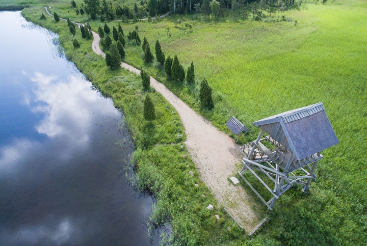 Lake Kaņieris bird observation tower