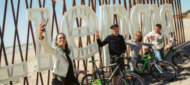 Environmental object – name “Liepāja” on the beach