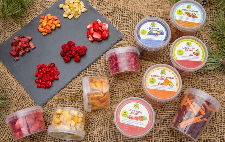 Green open freeze-dried products