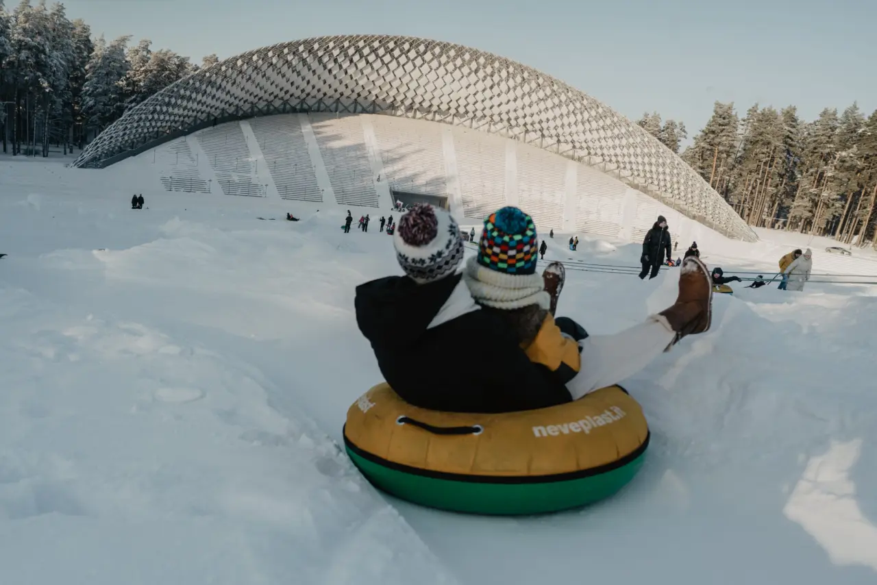 Snow Park in Mezaparks - winter fun, ice skating in Riga